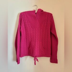Pink Cable Knit Women's Sweater